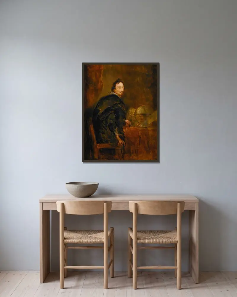 Lucas van Uffele von Anthony van Dyck gerahmt an einer Wand