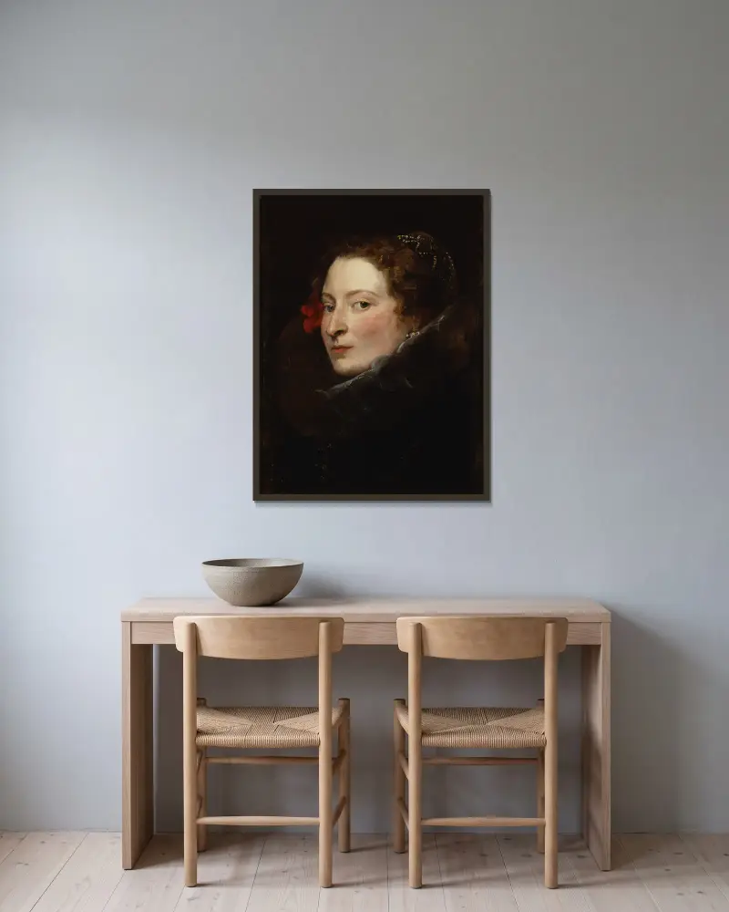 Marchesa Elena Grimaldi-Cattaneo, 1622 von Anthony van Dyck gerahmt an einer Wand