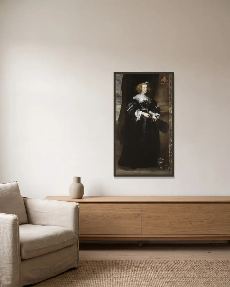 Marie de Raet von Anthony van Dyck gerahmt an einer Wand
