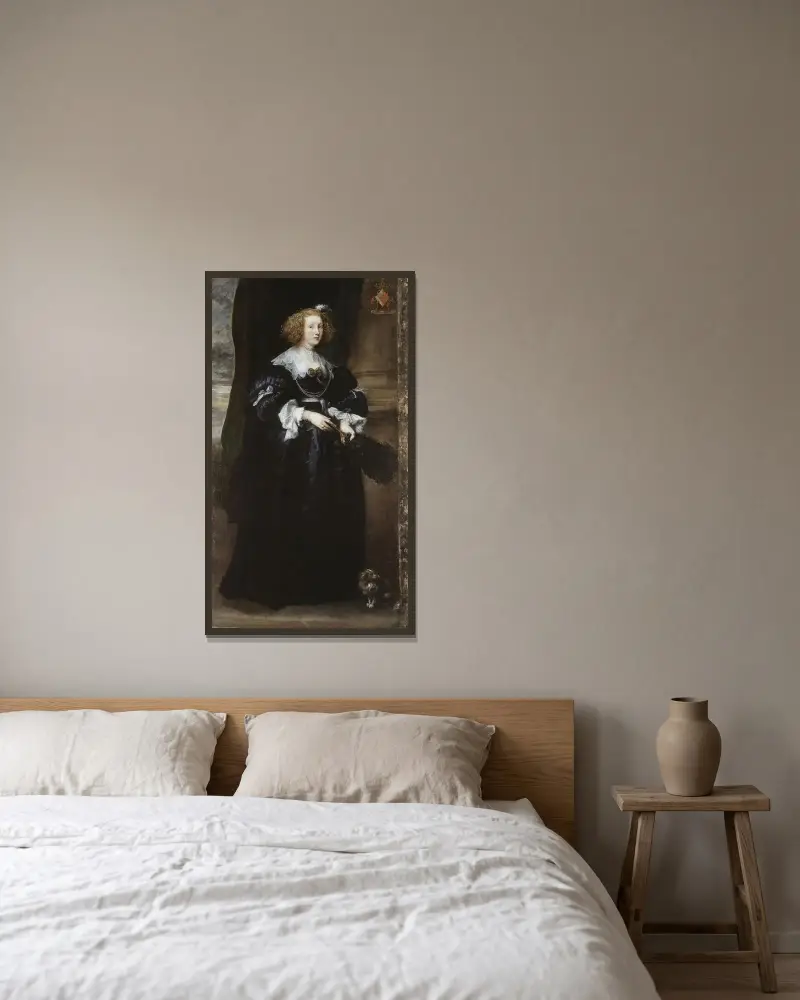 Marie de Raet von Anthony van Dyck gerahmt an einer Wand