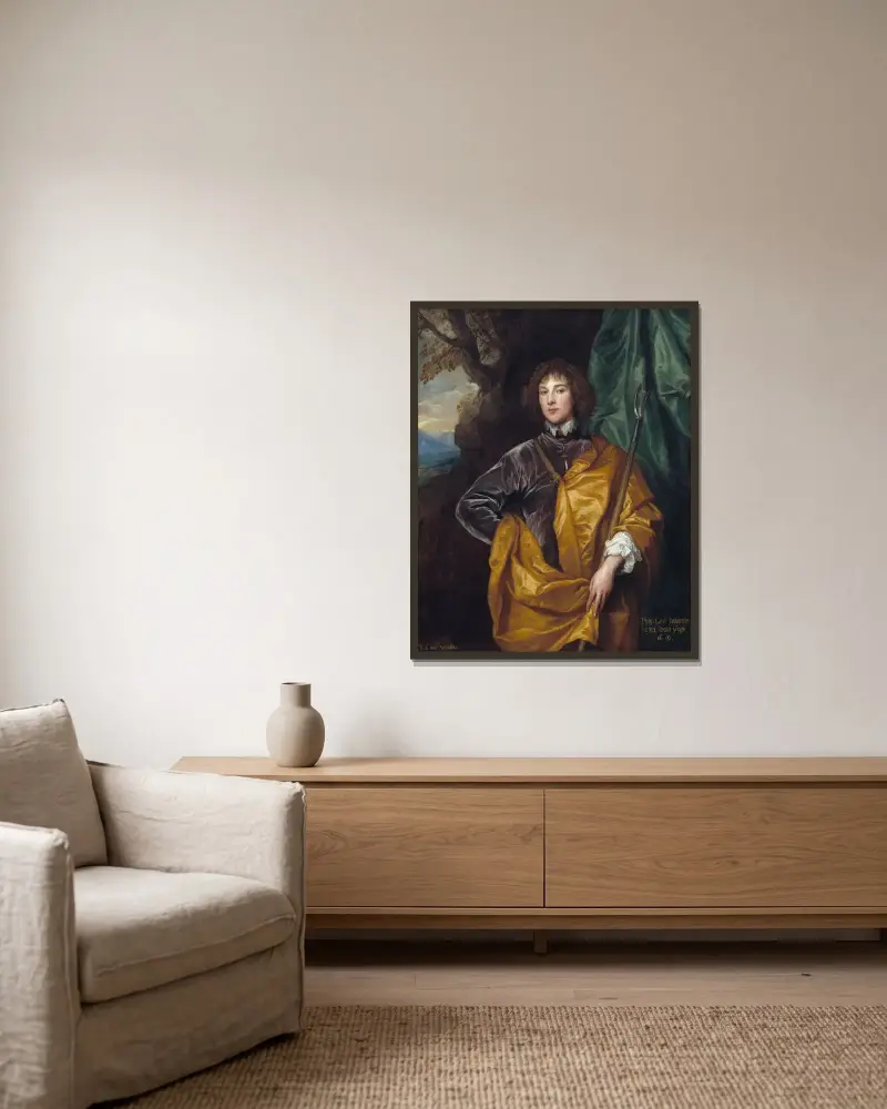 Philip Lord Wharton von Anthony van Dyck gerahmt an einer Wand