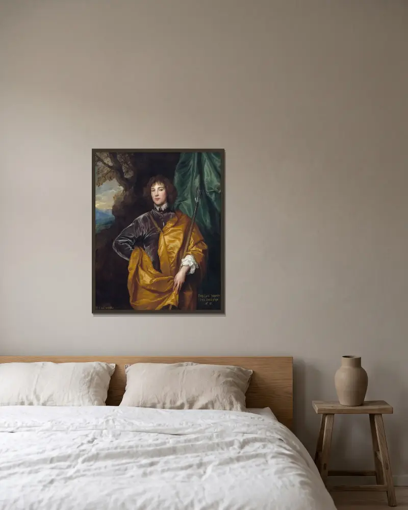 Philip Lord Wharton von Anthony van Dyck gerahmt an einer Wand