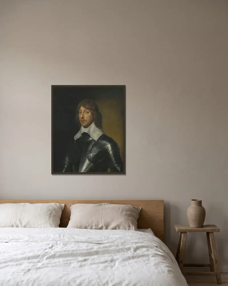 Porträtt av George, baron Goring av Anthony van Dyck inramad på en vägg