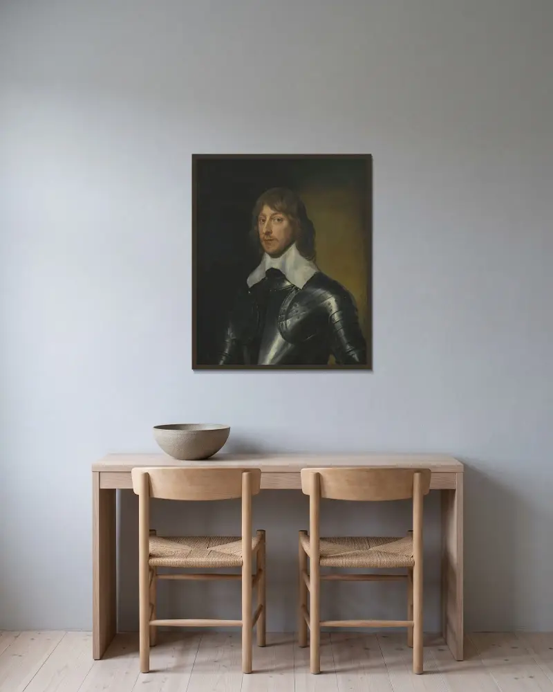 Porträtt av George, baron Goring av Anthony van Dyck inramad på en vägg