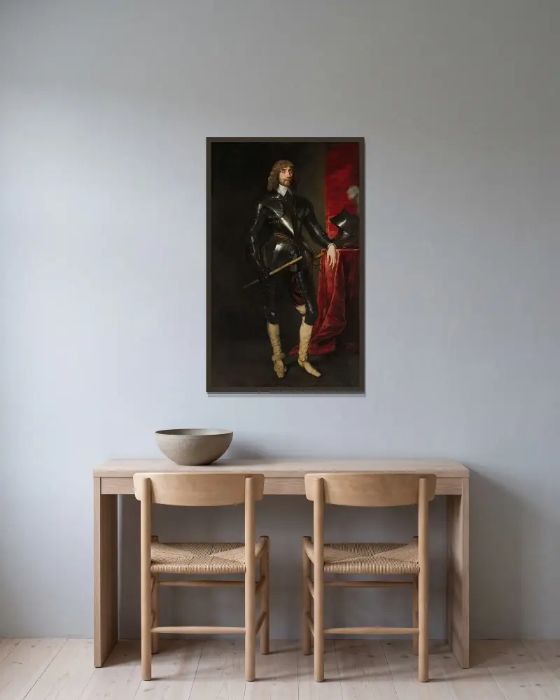 Porträtt av George Hay, 2:e earl av Kinnoull av Anthony van Dyck inramad på en vägg