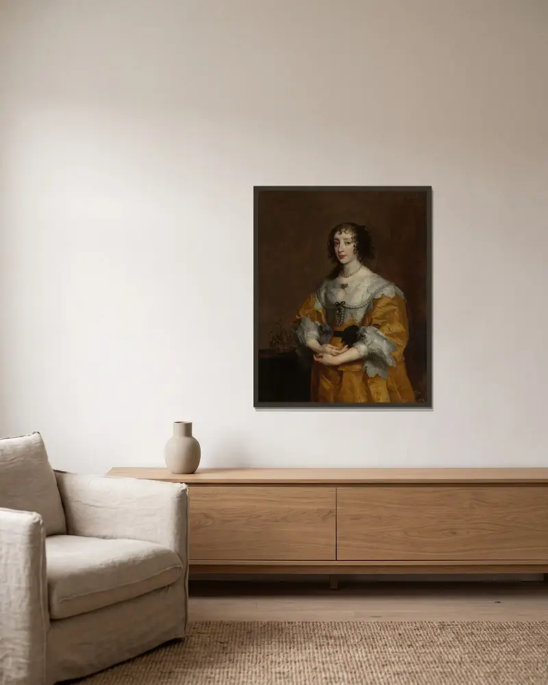 Królowa Henrietta Maria, Anthony van Dyck w ramie na ścianie