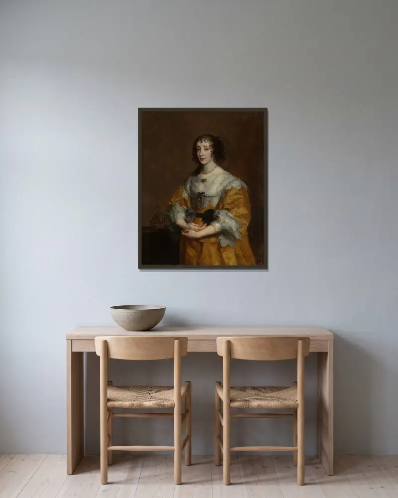 Królowa Henrietta Maria, Anthony van Dyck w ramie na ścianie