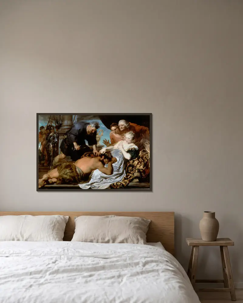 Samson a Dalila, Anthony van Dyck v rámu na stěně