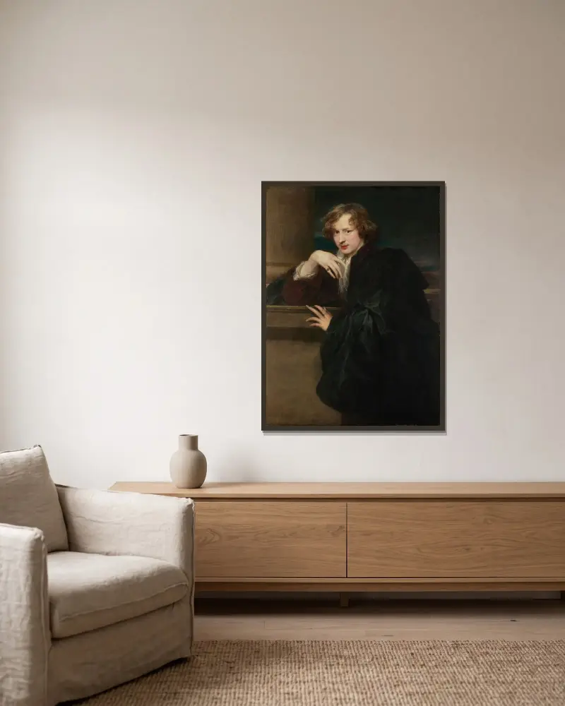 Autoportret, Anthony van Dyck w ramie na ścianie