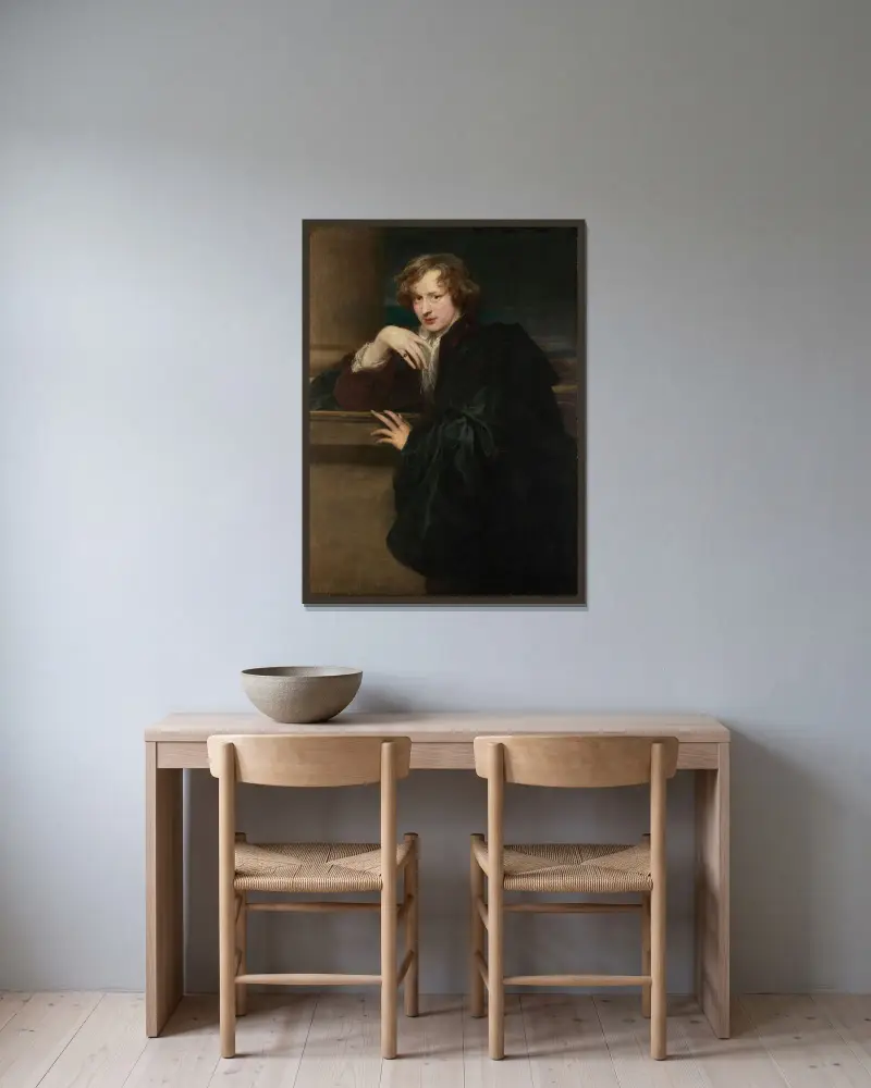 Autoportret, Anthony van Dyck w ramie na ścianie