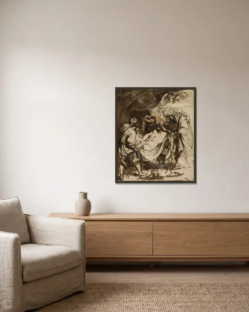 Ukládání do hrobu, Anthony van Dyck v rámu na stěně