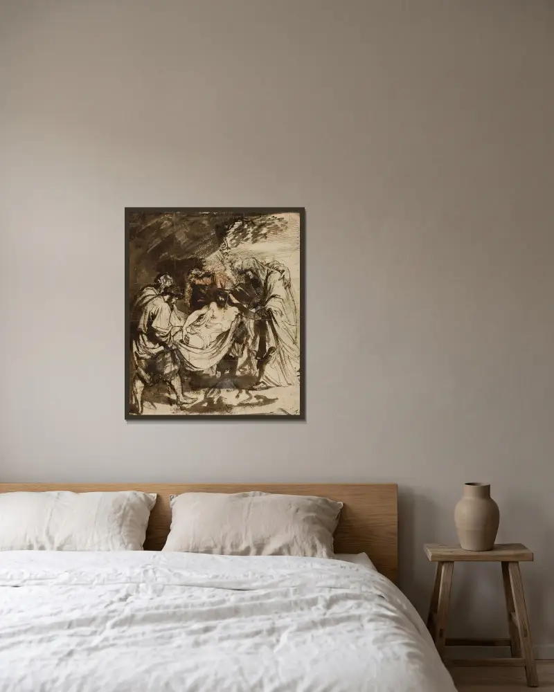Ukládání do hrobu, Anthony van Dyck v rámu na stěně