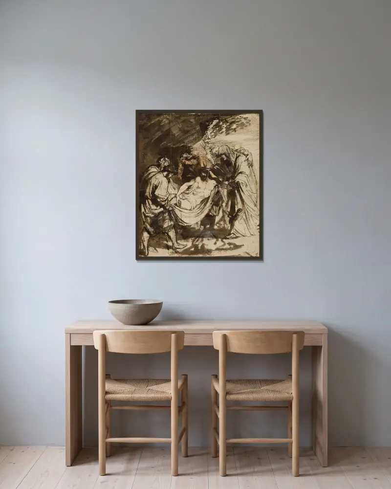 Ukládání do hrobu, Anthony van Dyck v rámu na stěně