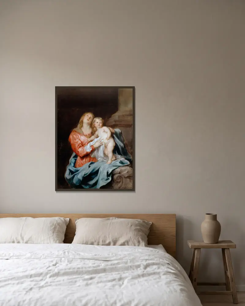 Madona s dítětem – č. 1, Anthony van Dyck v rámu na stěně