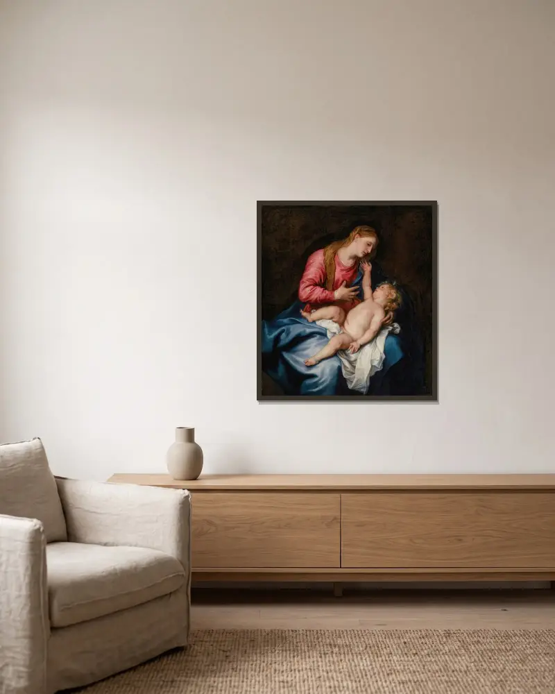 Madona s dítětem – č. 2, Anthony van Dyck v rámu na stěně