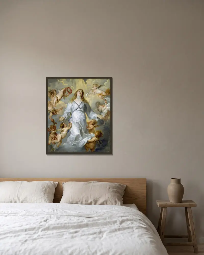 Panna Maria jako přímluvkyně, Anthony van Dyck v rámu na stěně