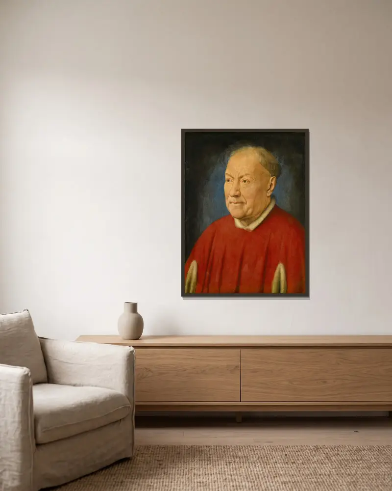 Kardinál Niccolò Albergati, Jan van Eyck v rámu na stěně