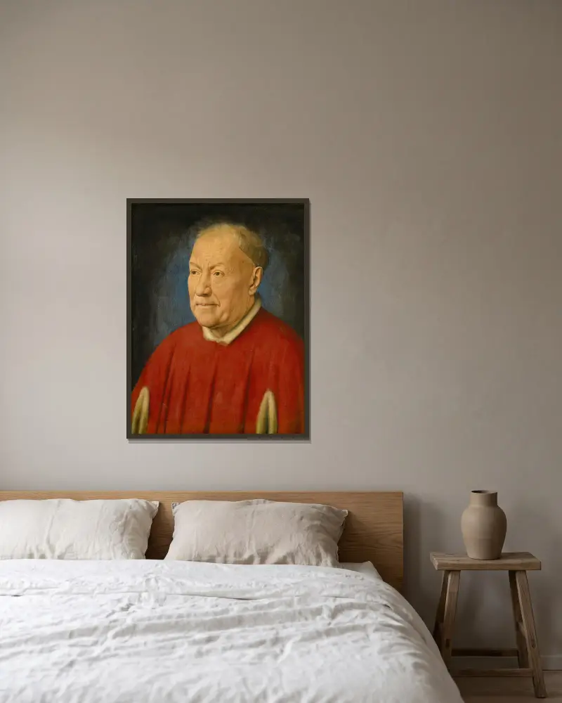 Kardinál Niccolò Albergati, Jan van Eyck v rámu na stěně
