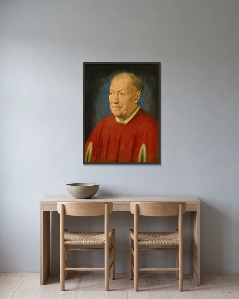 Kardinál Niccolò Albergati, Jan van Eyck v rámu na stěně