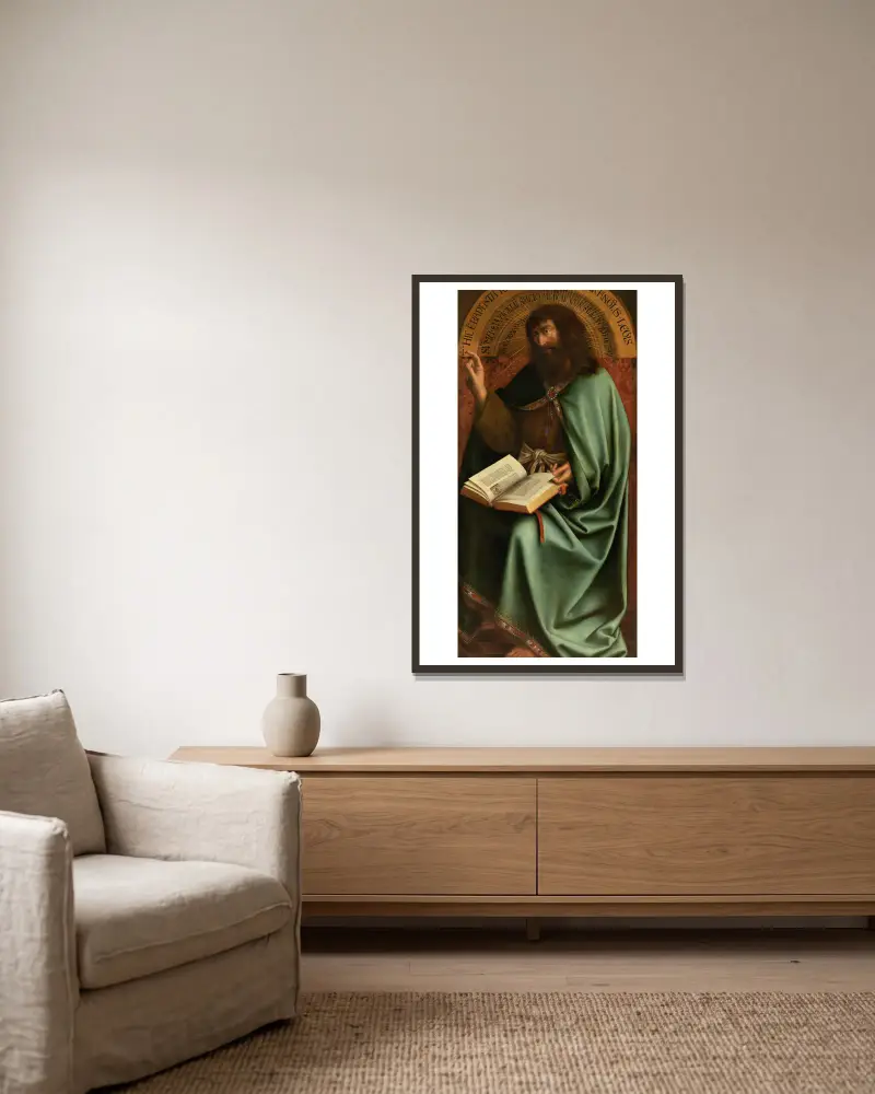 Svatý Jan Křtitel, Jan van Eyck v rámu na stěně