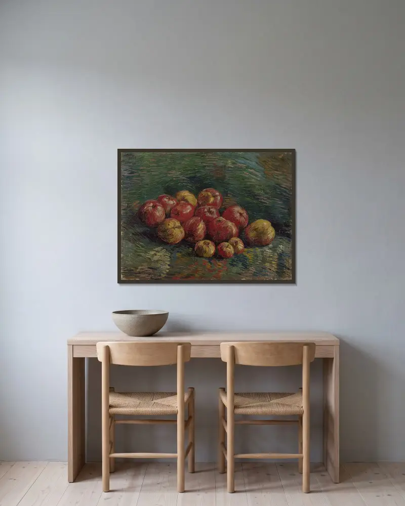 Apples av Vincent van Gogh inramad på en vägg