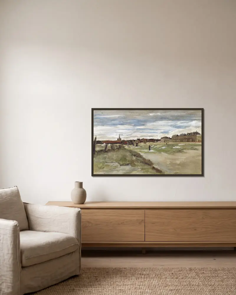 Blekarz w Scheveningen, Vincent van Gogh w ramie na ścianie