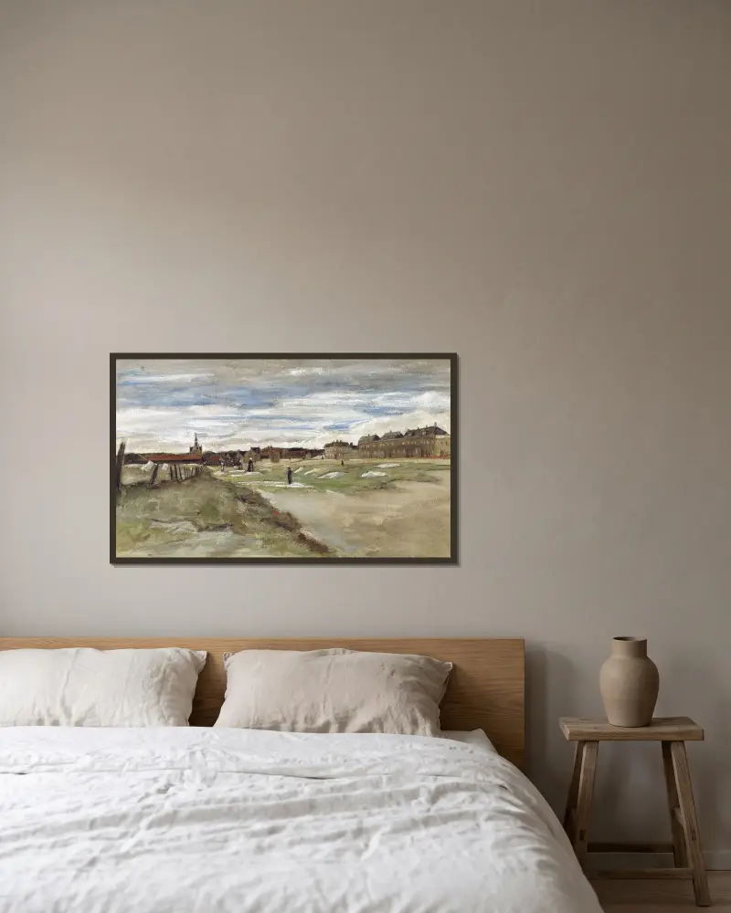 Blekarz w Scheveningen, Vincent van Gogh w ramie na ścianie
