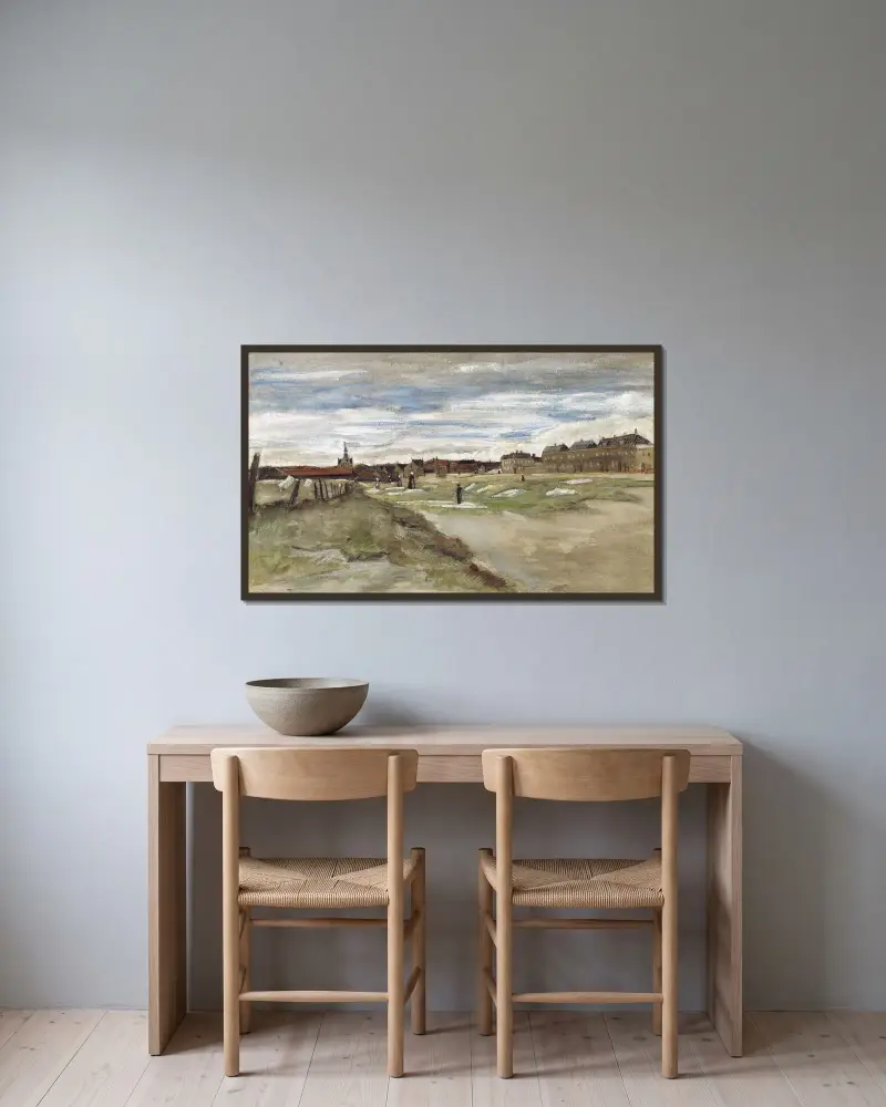 Blekarz w Scheveningen, Vincent van Gogh w ramie na ścianie