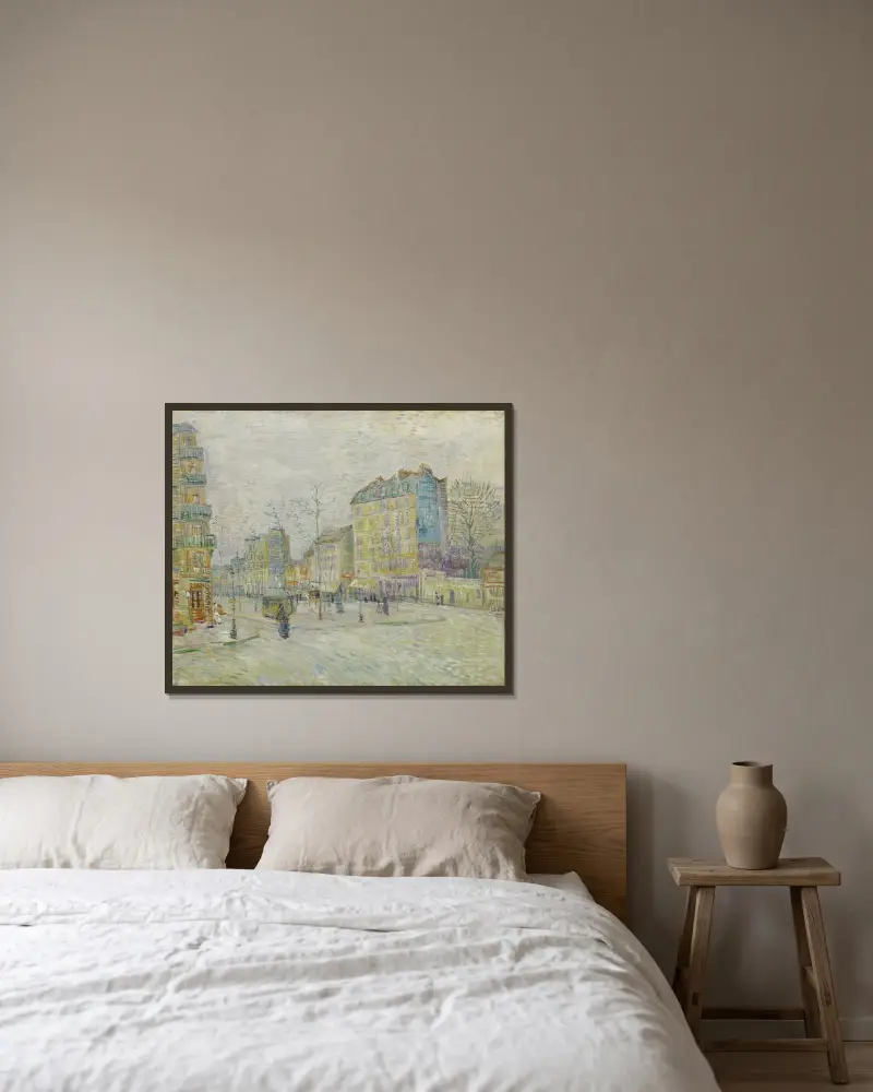 Boulevard de Clichy, Vincent van Gogh v rámu na stěně