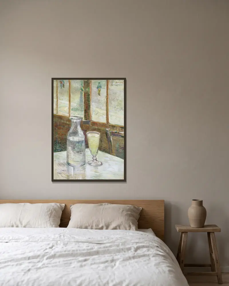 Café table with absinth, Vincent van Gogh w ramie na ścianie