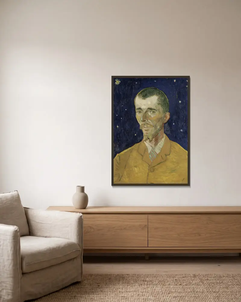 Eugène Boch av Vincent van Gogh inramad på en vägg