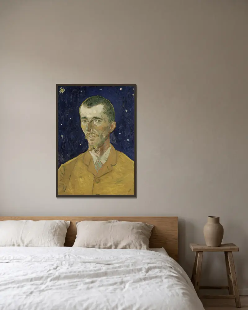 Eugène Boch av Vincent van Gogh inramad på en vägg