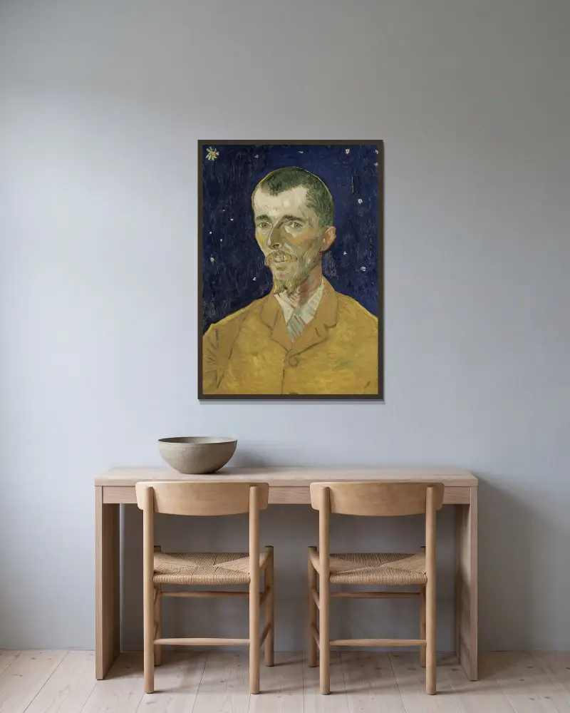 Eugène Boch av Vincent van Gogh inramad på en vägg