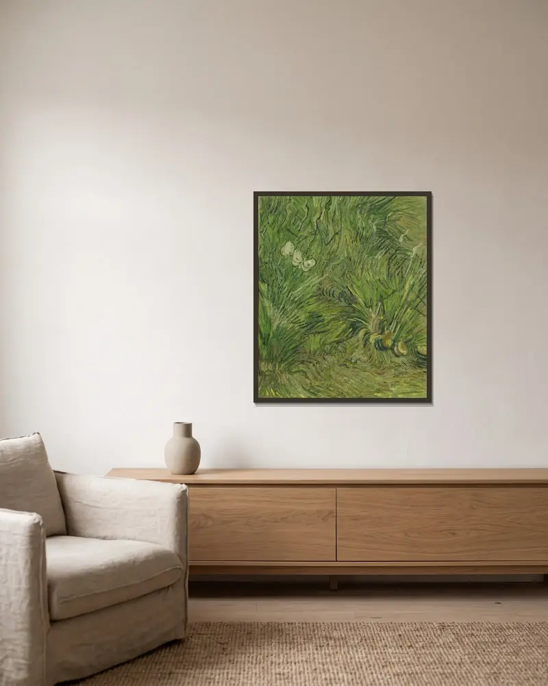 Ogród z motylami, Vincent van Gogh w ramie na ścianie