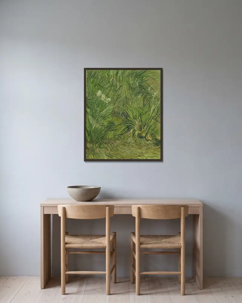 Ogród z motylami, Vincent van Gogh w ramie na ścianie