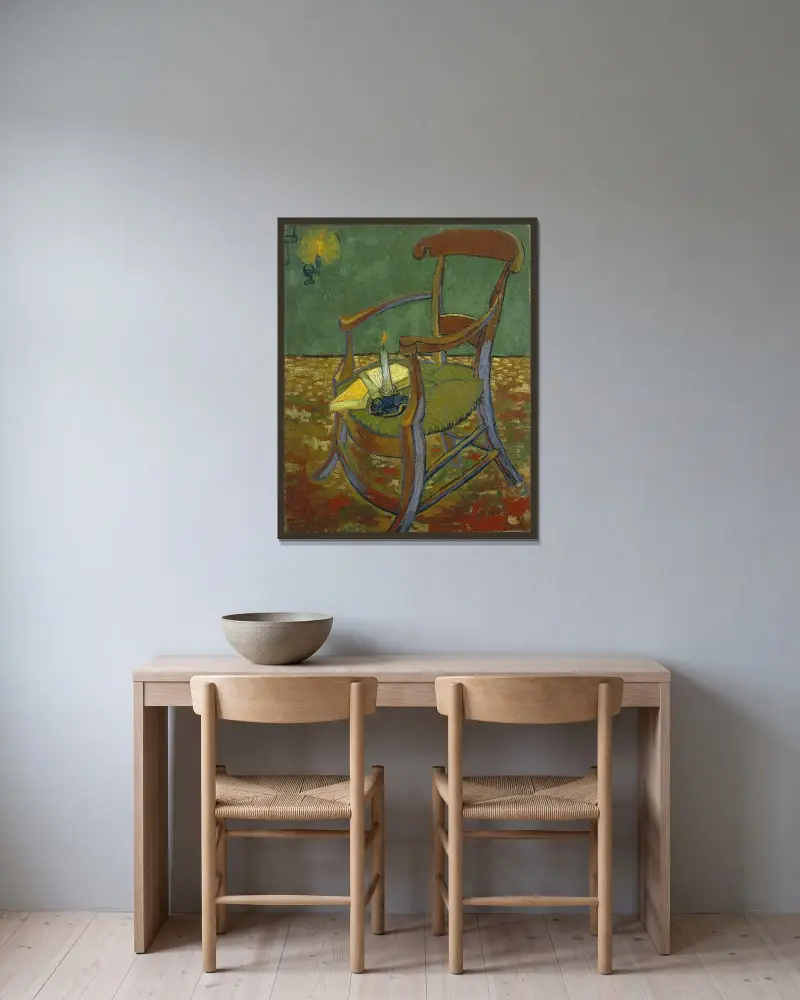 Gauguin’s Chair, Vincent van Gogh w ramie na ścianie