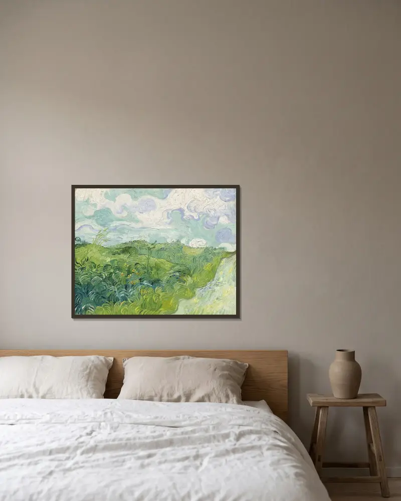 Zielone pole pszenicy, Auvers, Vincent van Gogh w ramie na ścianie