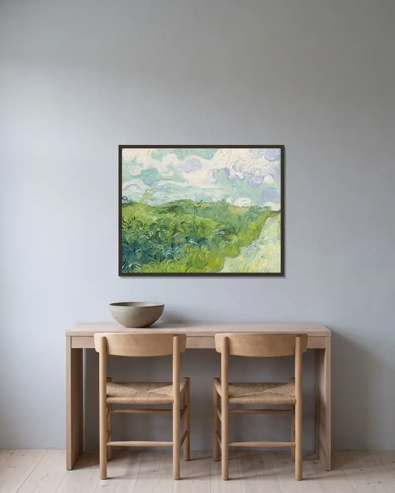Zielone pole pszenicy, Auvers, Vincent van Gogh w ramie na ścianie