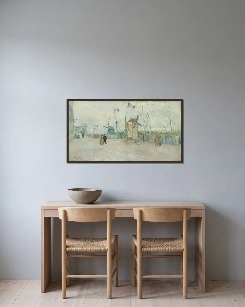 Sackgasse Deux Frères von Vincent van Gogh gerahmt an einer Wand