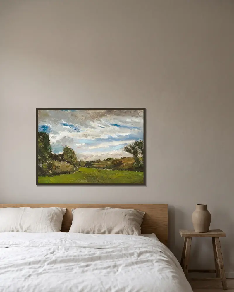 V dunách, Vincent van Gogh v rámu na stěně
