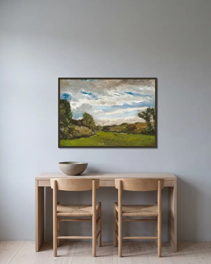 V dunách, Vincent van Gogh v rámu na stěně