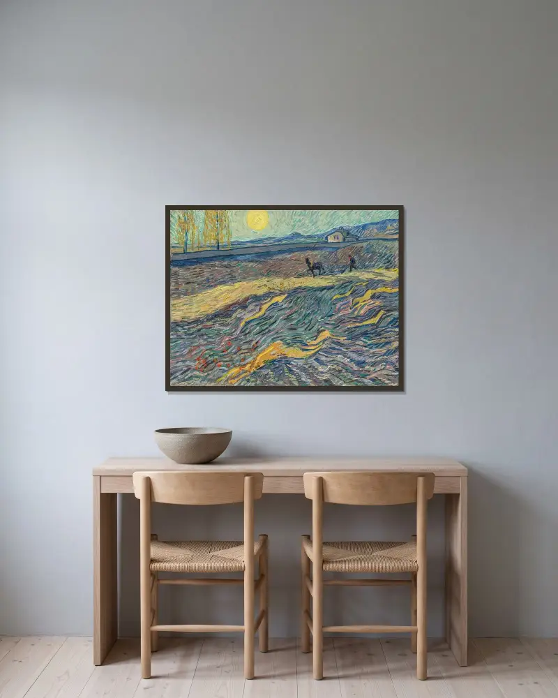 Oráč na poli, Vincent van Gogh v rámu na stěně