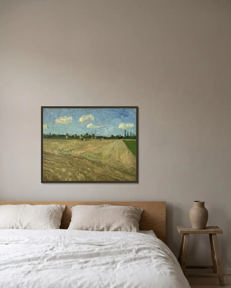 Pložená pole („Brázdy“), Vincent van Gogh v rámu na stěně