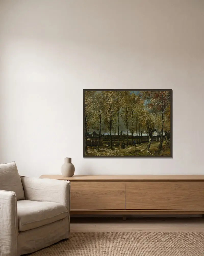 Topole pod Nuenen, Vincent van Gogh w ramie na ścianie