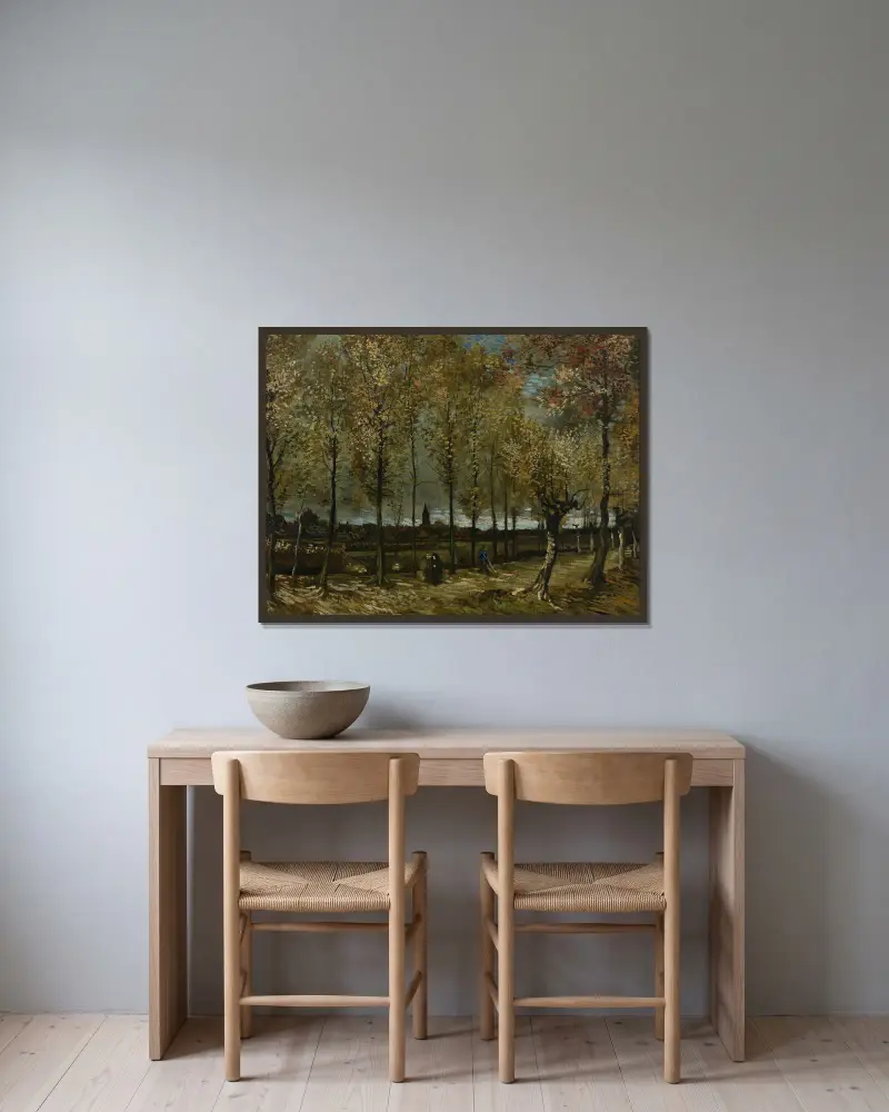 Topole pod Nuenen, Vincent van Gogh w ramie na ścianie