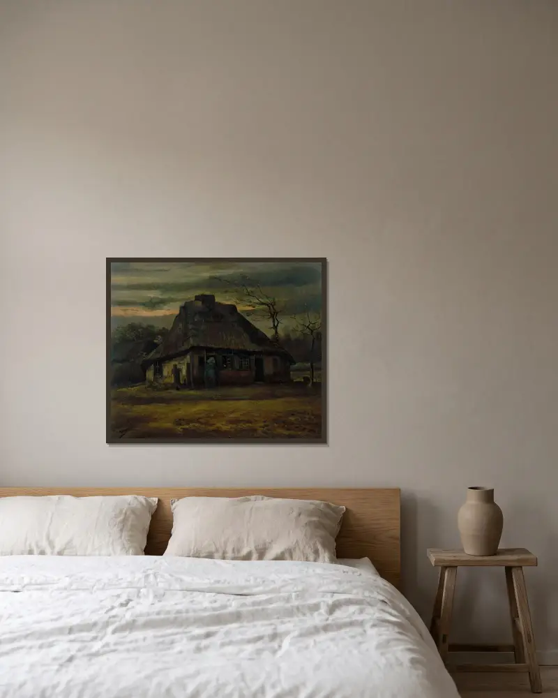 Chata, Vincent van Gogh w ramie na ścianie