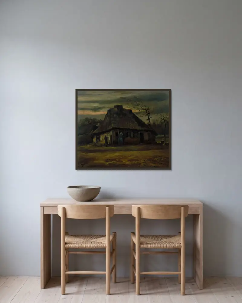 Chata, Vincent van Gogh w ramie na ścianie