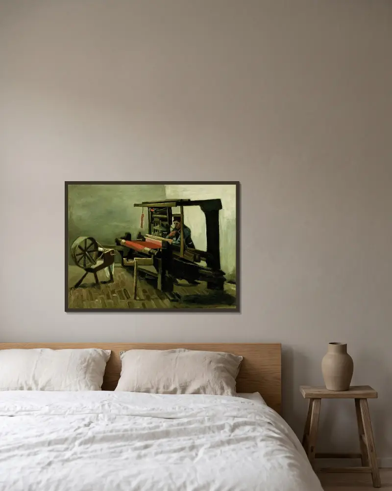 Weaver av Vincent van Gogh inramad på en vägg