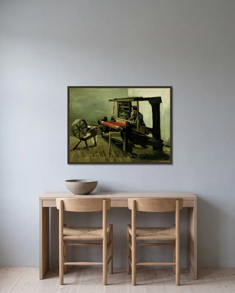 Weaver av Vincent van Gogh inramad på en vägg