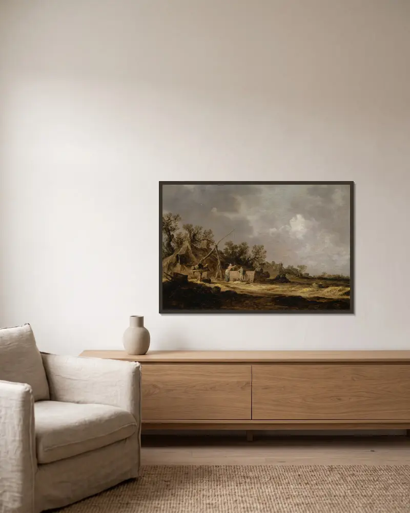 Farmy, Jan van Goyen w ramie na ścianie